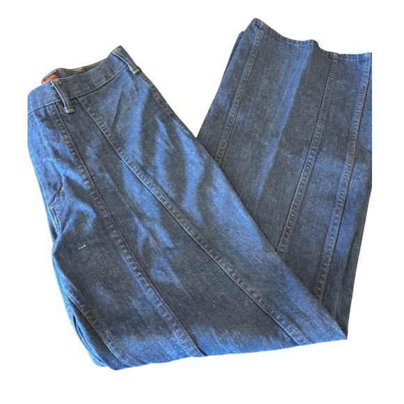 Denim - Landlubber Denim Flare Jeans Women's Vintage Blue Wash Stretchy Bootcut